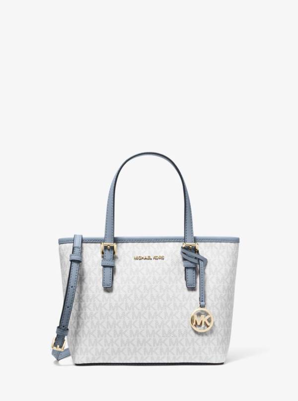 Damske Prenosná Taška Michael Kors Jet Set Travel Extra-Small Logo Top-Zip Modre Viacfarebný - Kabelky Michael Kors Nejlevnejsi | JWVGX-4251